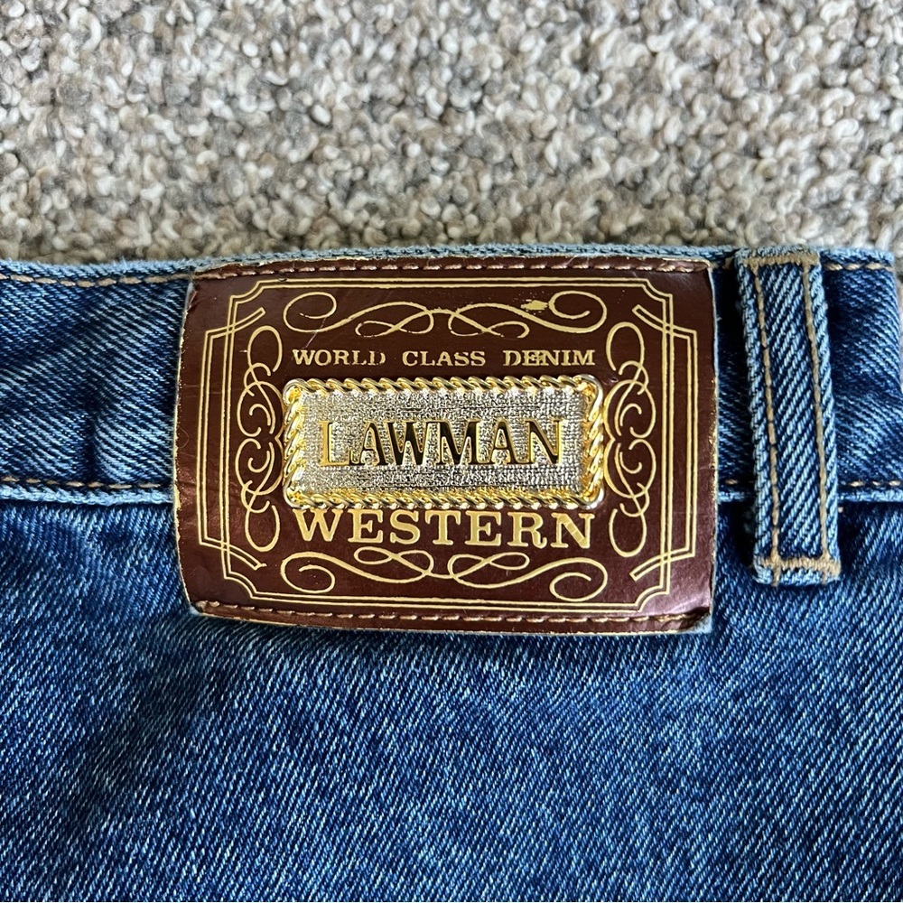 Lawman‎ Vintage High Waist Rodeo Western Embellished Jeans, Size 15 - Picture 9 of 12